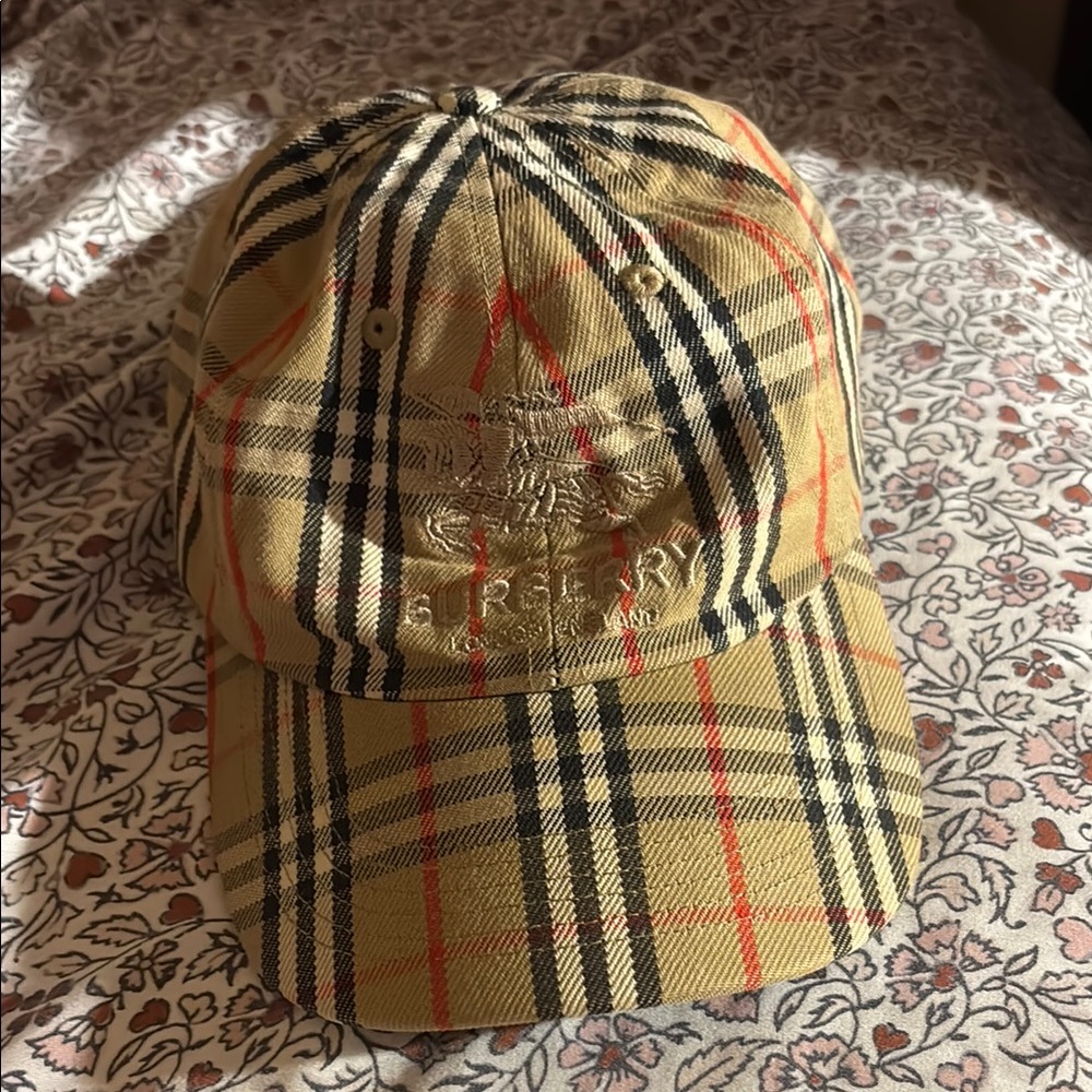 Burberry Beige and Black Check Cap